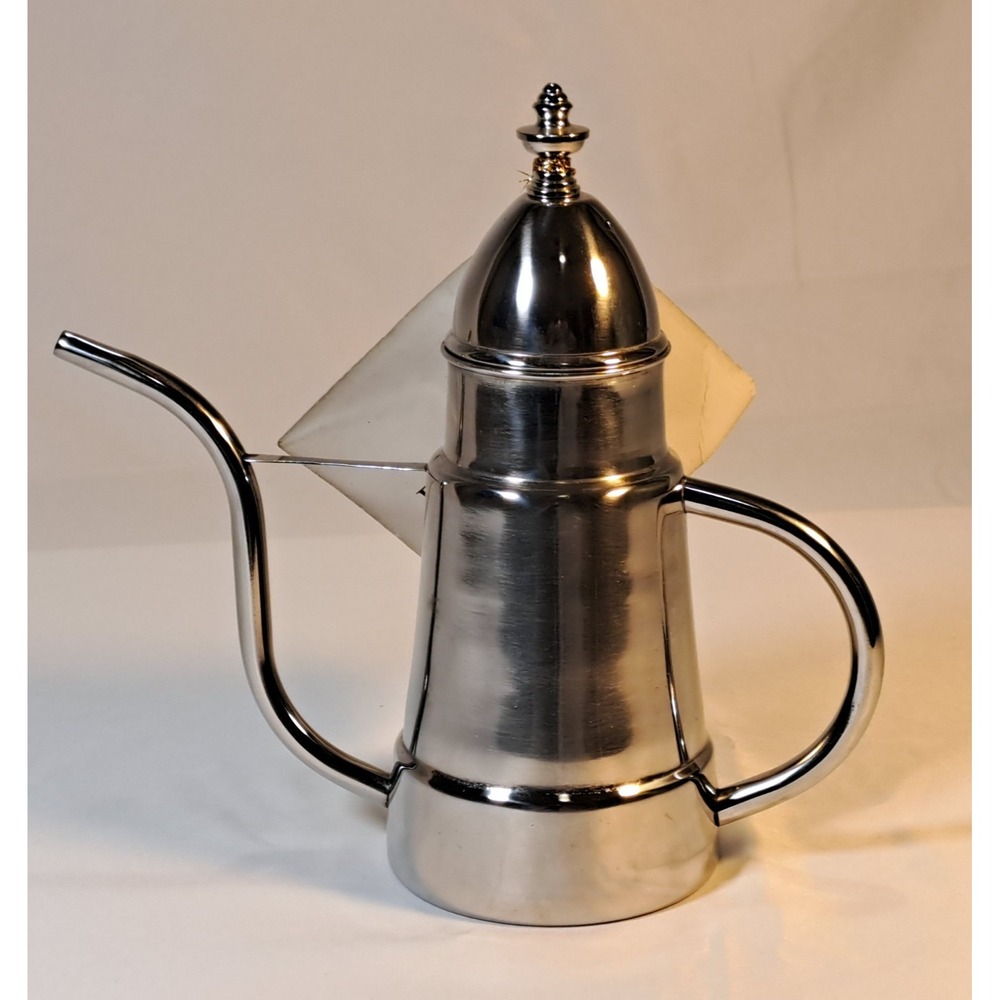 Taste of Home Entertaining Stainless Steel Oil Can Tin Man Style 6001 Silver